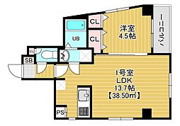 The House Minowa 1LDKの間取図画像