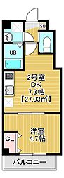 カイテキースV 1DKの間取図画像