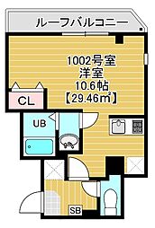 ソラトワーヌ 1Kの間取図画像