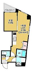 金太郎ヒルズ372 1LDKの間取図画像