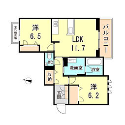 間取図画像 2LDK