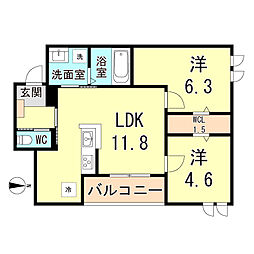 間取図画像 2LDK