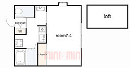 神戸市西神・山手線 上沢駅 徒歩3分の賃貸アパート 1階1Kの間取り