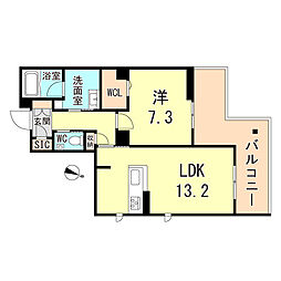 間取図画像 1LDK
