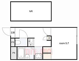レオパレスメゾンドマルジュン 1Kの間取図画像