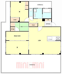 ジュネス甲東伍番館 3SLDKの間取図画像