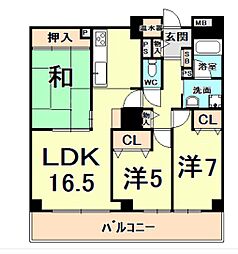 ラピタス31西宮 3LDKの間取図画像