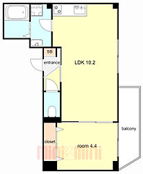 ソリティア西宮池田 1LDKの間取図画像