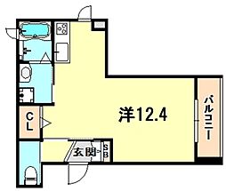 シャーメゾン華 ワンルームの間取図画像