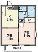 コンシェール霞ヶ関 A 201 ｜ 埼玉県川越市霞ケ関東１丁目（賃貸アパート2K・2階・34.60㎡） その2