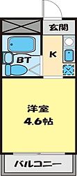 エルドラド文 1Kの間取図画像