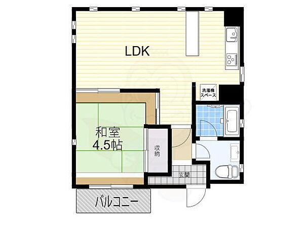 BAU園田 ｜兵庫県尼崎市東園田町１丁目(賃貸マンション1LDK・5階・43.40㎡)の写真 その2