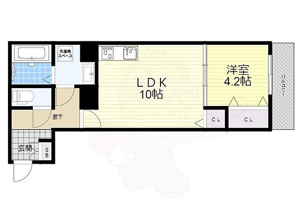 兵庫県尼崎市次屋１丁目(賃貸アパート1LDK・2階・36.81㎡)の写真 その2