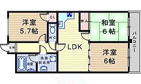 童人 106 ｜ 兵庫県尼崎市東園田町５丁目（賃貸マンション3LDK・1階・60.75㎡） その2