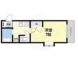 スタジオニュートラッド 1Kの間取図画像