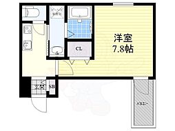 フジパレス南塚口ノース 1Kの間取図画像