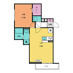 ディール川口 102 1階1LDKの間取り