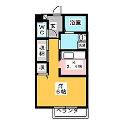 FLATZAらくだ坂 ワンルームの間取図画像