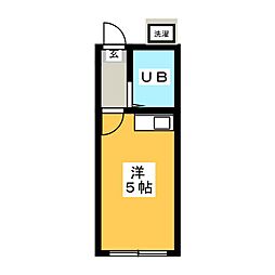 プレリュード芝 ワンルームの間取図画像