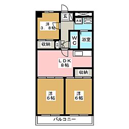 グリーンファースト 3LDKの間取図画像