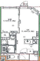crostone成増 1LDKの間取図画像