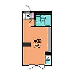 朝霞ロイヤルコーポ ワンルームの間取図画像