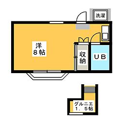 ハイツ志村 ワンルームの間取図画像