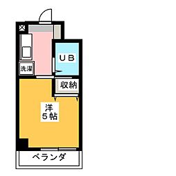 ルミエール白山 1Kの間取図画像