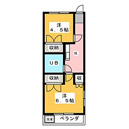 ジュン東久留米 2Kの間取図画像