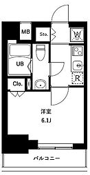 URBANPARKお花茶屋 1Kの間取図画像