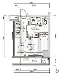 MAXIV ALIVE堀切菖蒲園 1Kの間取図画像