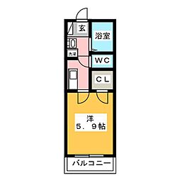 SoleiL.8 1Kの間取図画像