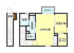 フェリオ 1LDKの間取図画像