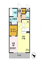 カルチェB  ｜ 埼玉県川越市藤倉２丁目（賃貸アパート1LDK・1階・32.95㎡） その2