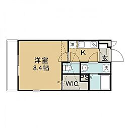 リブリ・ルミエール 1Kの間取図画像