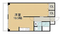 シャトー利休 ワンルームの間取図画像