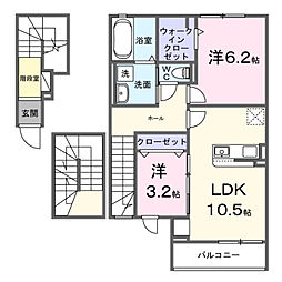 ファミリア・フェリス 2LDKの間取図画像