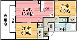 ビスタコート 2LDKの間取図画像