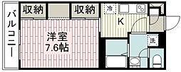 リブリ・エルベ 1Kの間取図画像