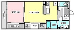 リブリ・SKY'STHELIMIT 1LDKの間取図画像
