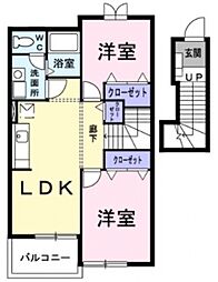 アルト・トーレ 2LDKの間取図画像