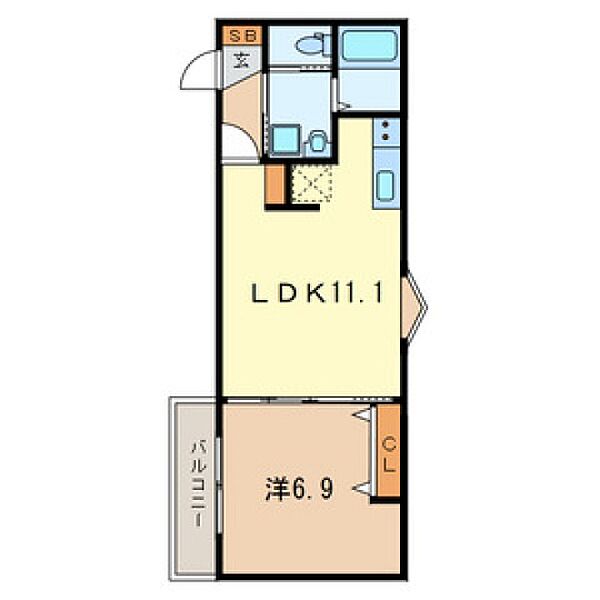 Jc Reveurふじみ野 ｜埼玉県富士見市ふじみ野東２丁目(賃貸アパート1LDK・1階・39.06㎡)の写真 その2