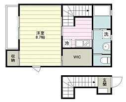 Bricks 335 3階1Kの間取り