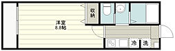 ベストみずほ台 1Kの間取図画像