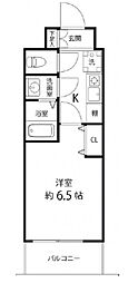 グランドゥールふじみ野 1Kの間取図画像