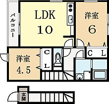 京都府城陽市平川山道（賃貸アパート2LDK・2階・54.08㎡） その2