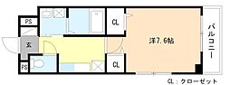ヒカルサ京田辺大住 1Kの間取図画像