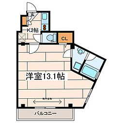 メゾンデマルシェ 1Kの間取図画像