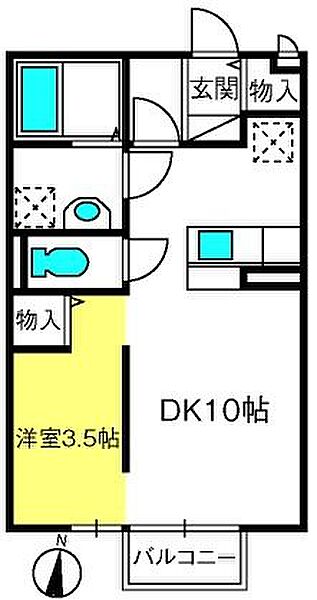 サンモナリエ ｜埼玉県さいたま市北区日進町1丁目(賃貸アパート1DK・1階・33.61㎡)の写真 その2