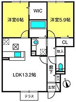 マーサ　I  ｜ 埼玉県さいたま市中央区桜丘2丁目6-13（賃貸アパート2LDK・1階・61.70㎡） その2